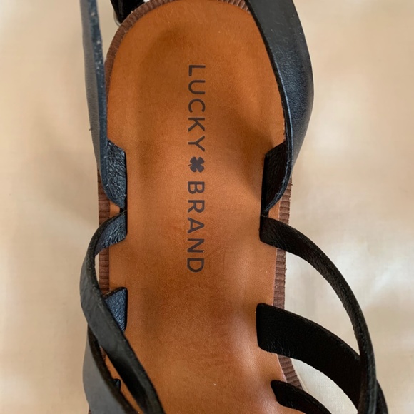 Lucky Brand Women's Black Firola Strappy City Sandals Ankle Straps Size 6.5 - Picture 8 of 11